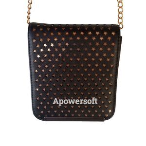 Black and Gold Star Crossbody Bag